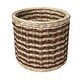 preview thumbnail 1 of 1, Abaca Stripe Round Storage Basket