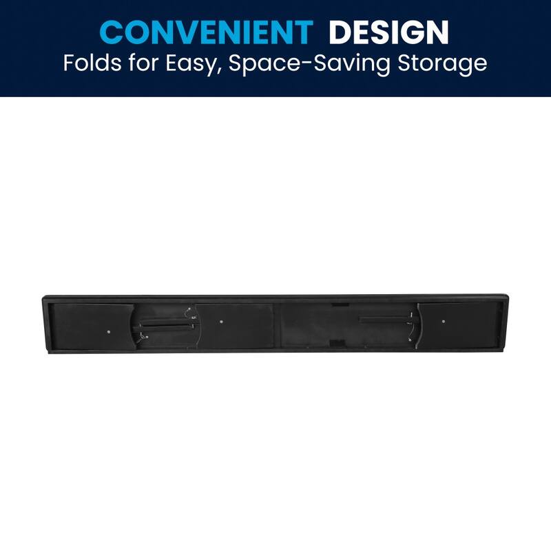 8' x 12" Antique Rustic Solid Pine Folding Farm Bench with 3 Legs