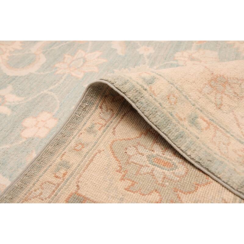 ECARPETGALLERY Hand-knotted Peshawar Oushak Teal Wool Rug - 6'0 x 9'0