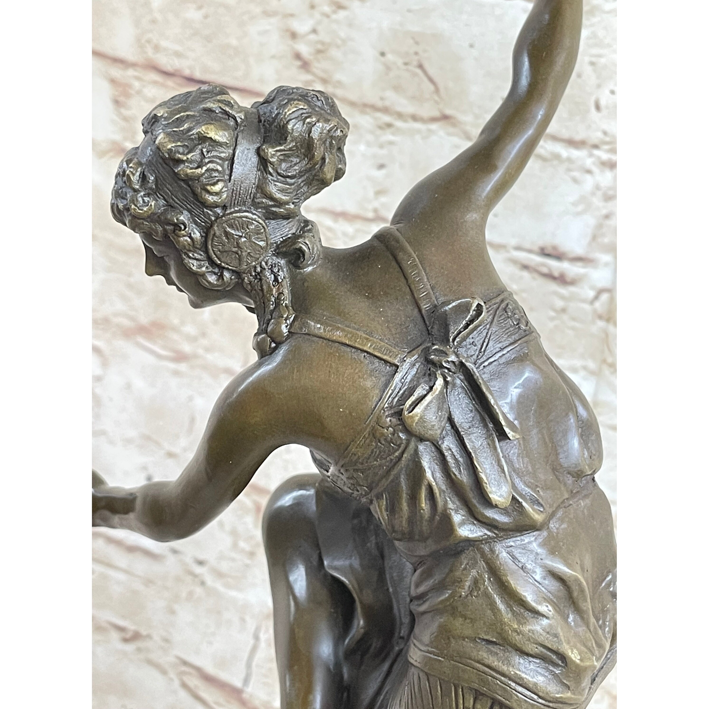 Claire Colinet French Lost Wax Dancer Bronze Sculpture Hot Cast