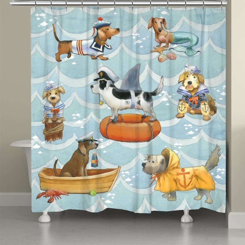 Salty Dogs Shower Curtain Multicolor 71x74 On Sale Bed Bath