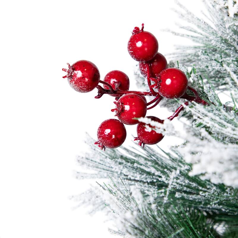 Real Touch™️ Heavily Flocked Whittaker Spruce Full Artificial Christmas Tree - 6.5' -Unlit - 6.5 Foot