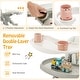 preview thumbnail 15 of 47, Multifunctional Folding Baby High Chair with Rolling Wheels and Adjustable Height - 40" x 23" x 36"-43.5"(L x W x H)