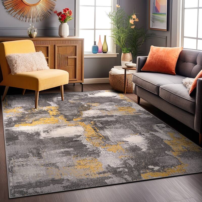 World Rug Gallery Brighton Modern Abstract Area Rug