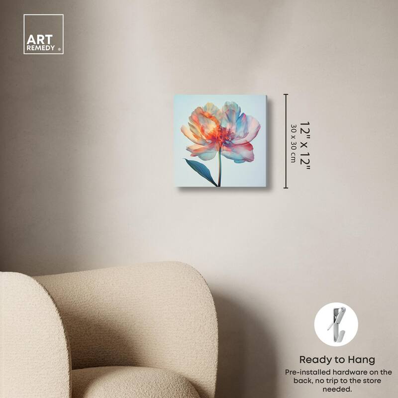 Peony Phases Canvas by Art Remedy, Gallery Wrapped