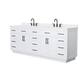 Option White / White Quartz Top / Matte Black Hardware