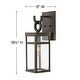 preview thumbnail 2 of 4, Hinkley Porter Collection One Light 5W Med. LED Outdoor Small Wall Mount Lantern, Oil Rubbed Bronze