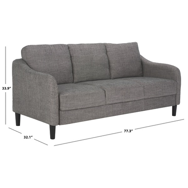 dimension image slide 1 of 3, SAFAVIEH Couture Edalynn Modern 3 Seater Sofa - 77"W x 32"D x 34"H