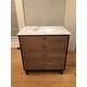 Holly & Martin Tobin Limed Burnt Oak and Marble 32-inch Bath Vanity Sink