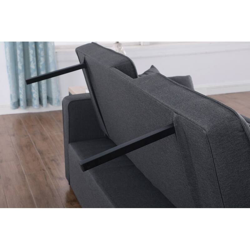 Cody II 70"W Convertible Sleeper Loveseat with Dropdown Console, Cup Holders, Charging Ports, Pocket, and Pocket Coil Seating