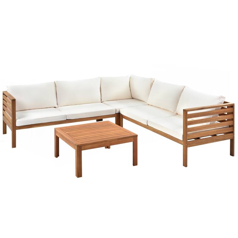 Wood Structure Outdoor Sofa Set