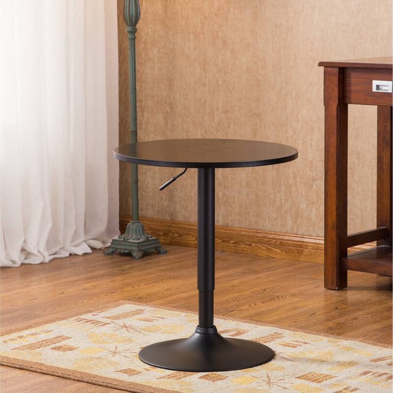 24" Modern Round End Table with Adjustable Pneumatic and Sturdy Base for Living Room