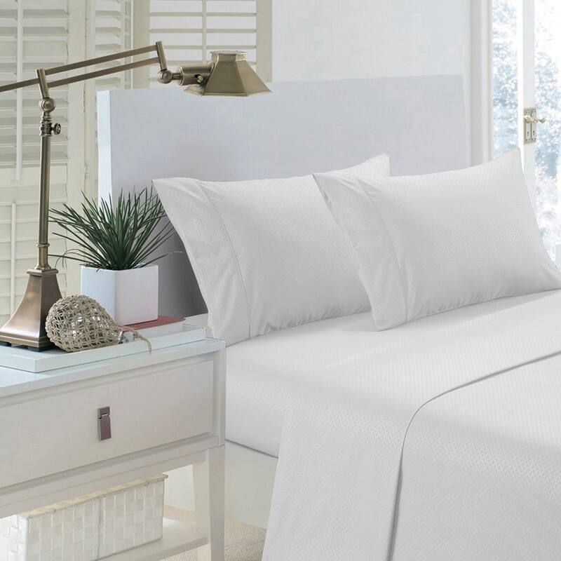 Home Sweet Home Dream Greek Key Embossed Bed Sheet Set