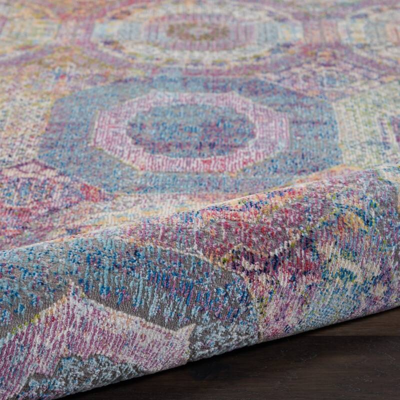 Jema Power Loomed Distressed Geometric Abstract Modern Non Skid Area Rug By HomeRoots - 72' X '24' X '0.5
