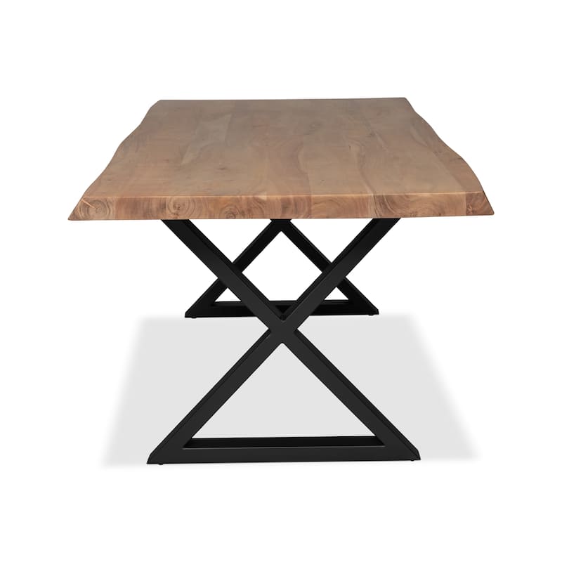 Urbia Brooks Solid Acacia Dining Table - X Base