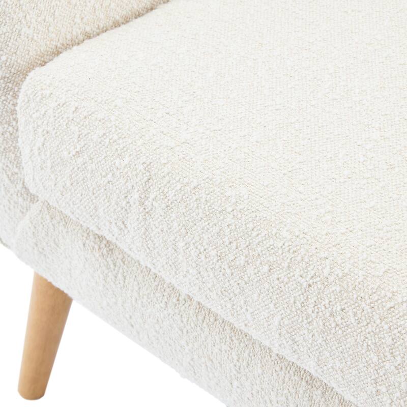Almond Wood+Fabric Accent Chair, 30x29x36 inches
