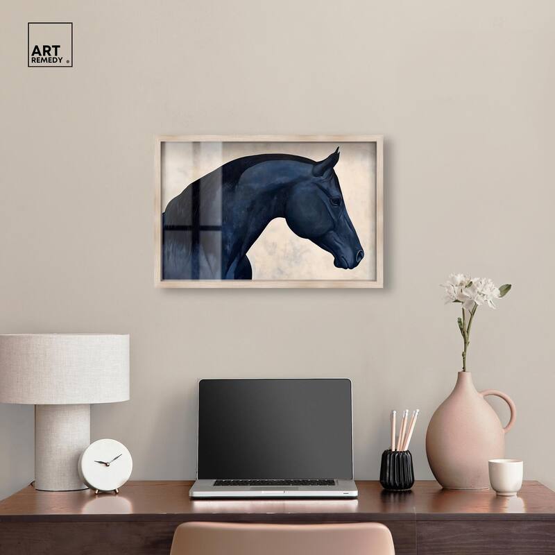 Blue Horse II Shadowbox by Art Remedy