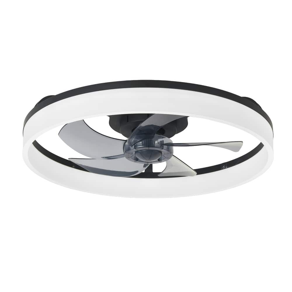 Ceiling Fan with Light: Low Profile, App Remote Control, 6-Speed, 3 CCT, Quiet DC Motor, Dimmable LED, 20" /16"