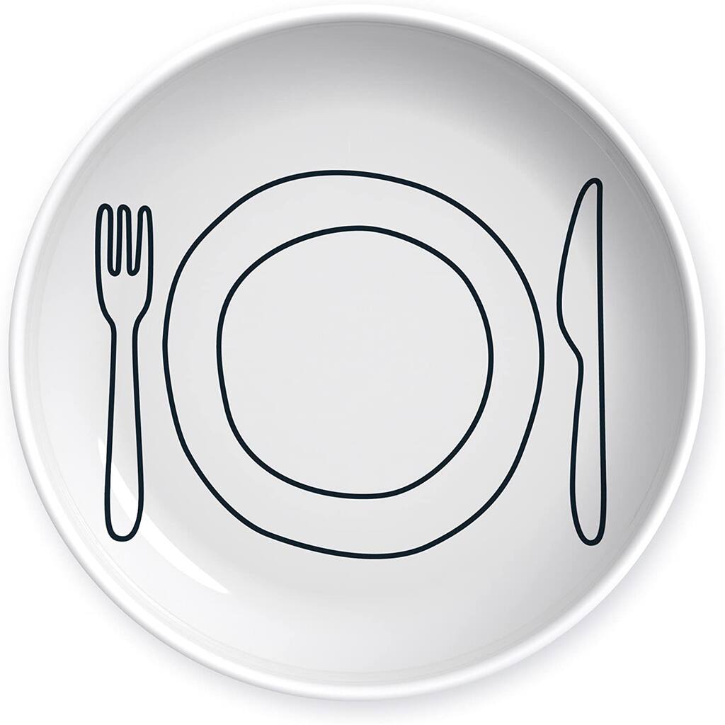 Fred BITE SIZED Ceramic Appetizer Plates Set of 4 - 6.75"