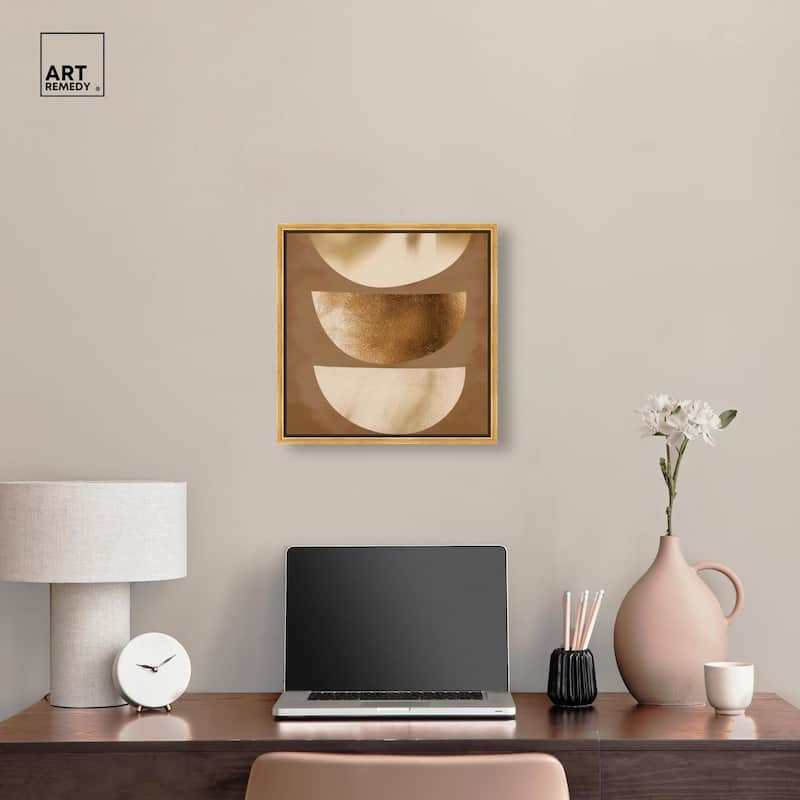 Golden Crescents I Canvas by Art Remedy