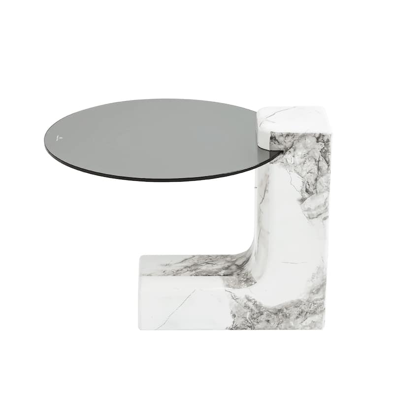 Set of 2 Round Nesting Coffee Table Set - end table