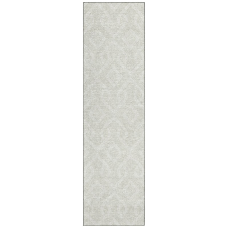 Machine Washable Indoor/ Outdoor Chantille Scroll Trellis Rug