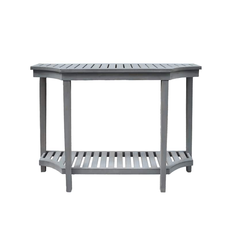 Farmhouse Wood Console Table with Shelves, 47 x 11.8 x 32.3'' - N/A