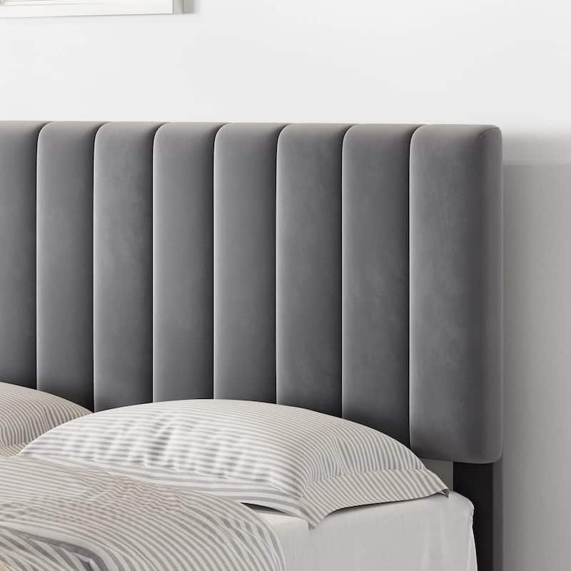 Bed Frame with Adjustable Headboard