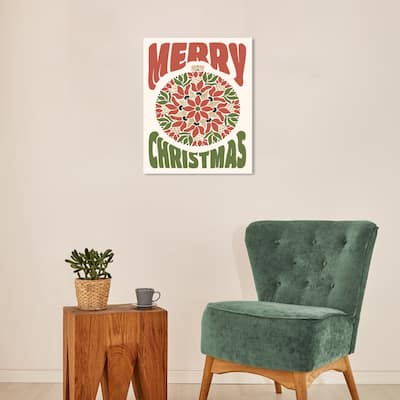 Wynwood Studio Canvas Holiday and Seasonal Classic Christmas Glam Ornament Red Modern & Contemporary Wall Art Canvas Print