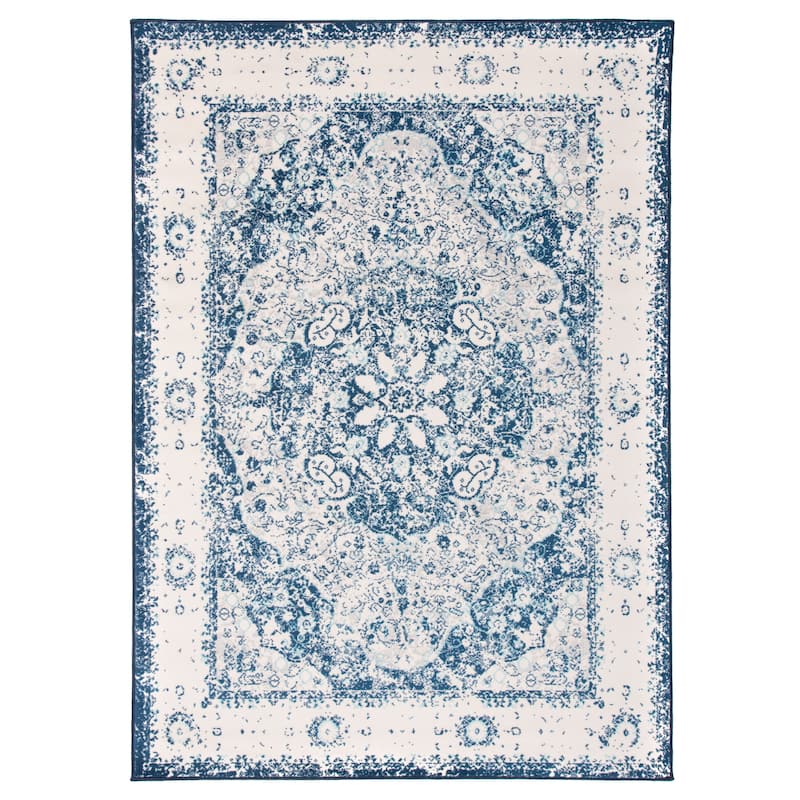 World Rug Gallery Vintage Oriental Distressed Medallion Rug