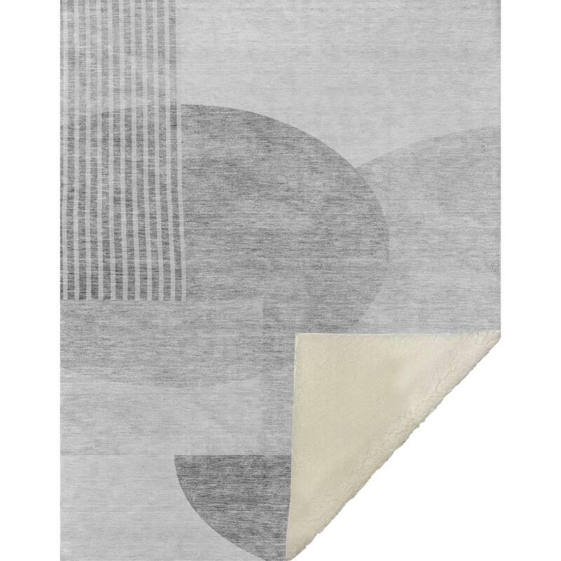 Premium Machine Washable Floral Sherpa Throw Blanket