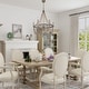 preview thumbnail 2 of 8, Farmhouse 6-Light Empire Wagon Wheel Chandelier for Dining Living Room - D25.5'' x H97.5''