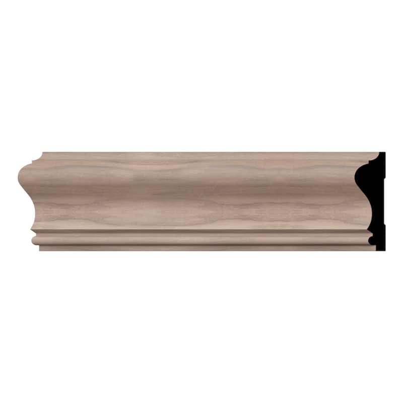 WM390 11/16-in D x 2-5/8-in W x 96-in L Americraft Solid Hardwood Stain Grade Chair Rail Moulding - Walnut