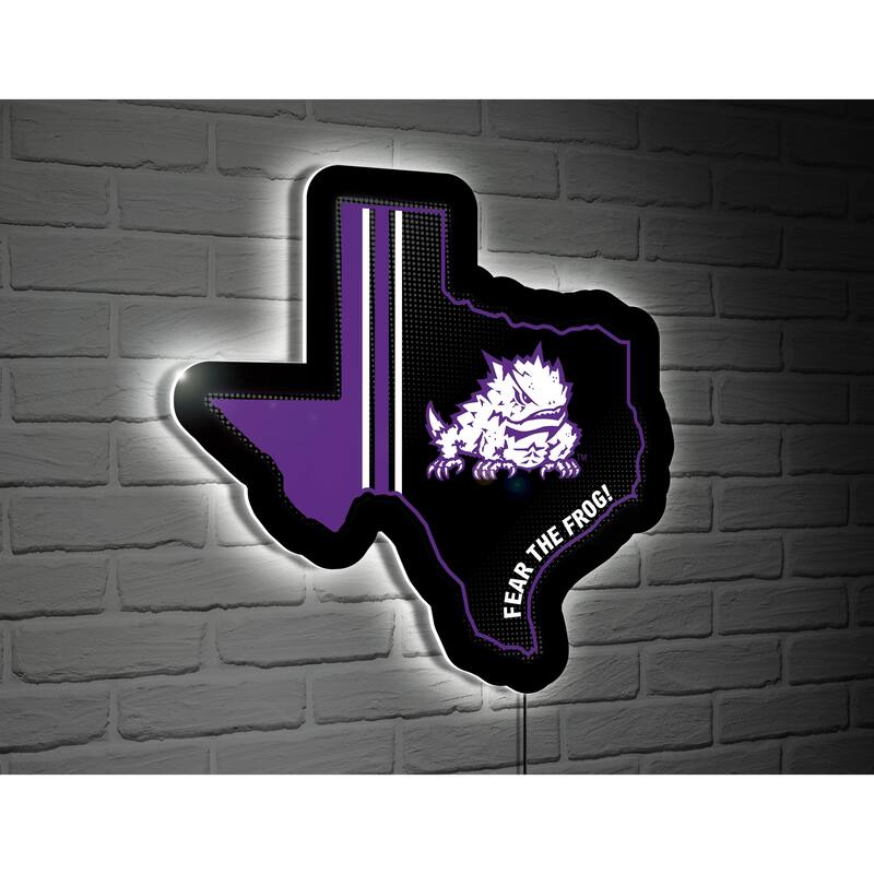 Texas Christian University LED Lighted Sign - White