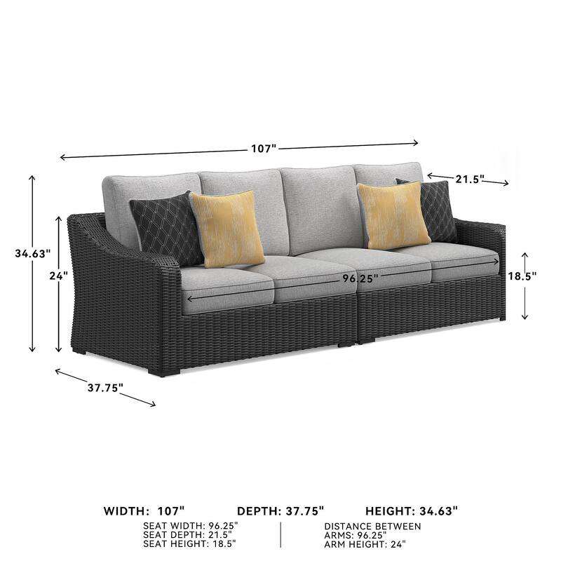 Beachcroft Outdoor Left and Right Arm Facing Loveseats