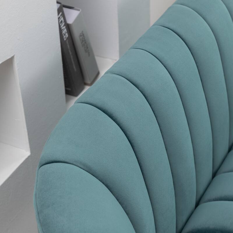 SEYNAR Velvet Upholstered Accent Chair and Loveseat Set