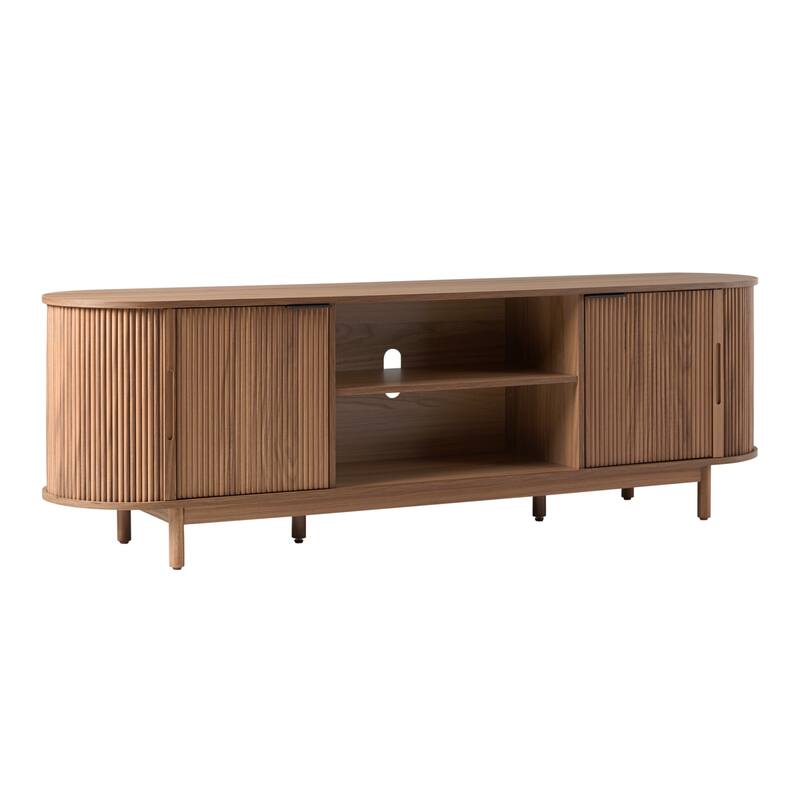 Middlebrook Designs Modern Reeded 70-inch TV Stand with Open Storage