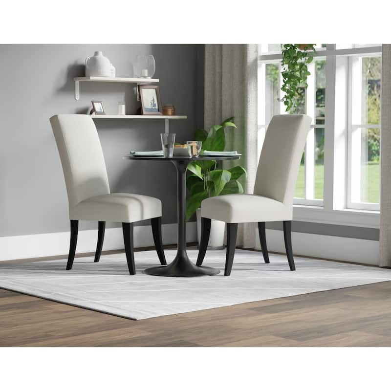 Round Marble Top Pedestal Dining Table - 30" - Black