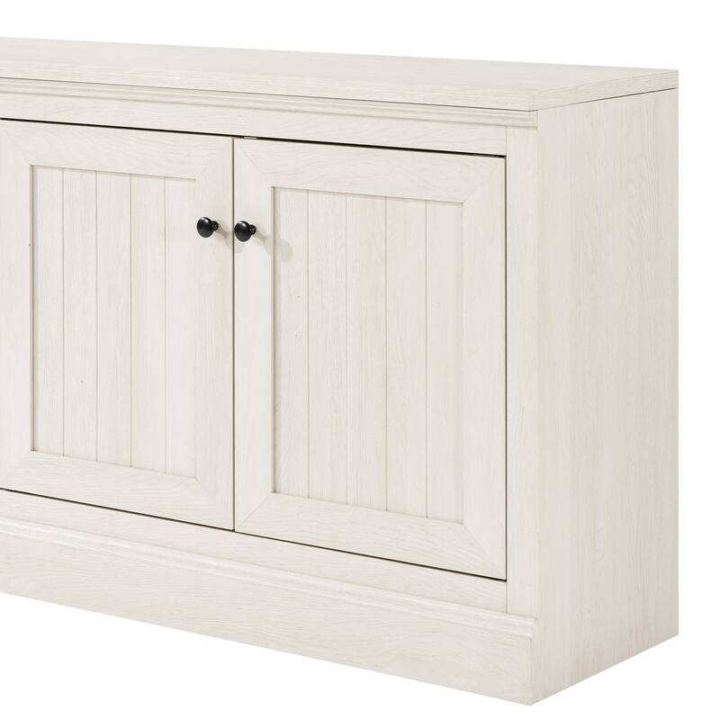 72 Inch Sideboard with Storage Cabinets, Minimalist TV Stand for Living Room, Entryway & Pantry, Dark Walnut