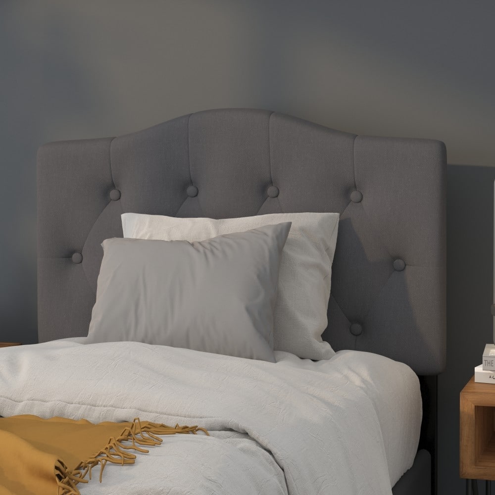 Arched Button Tufted Upholstered Headboard