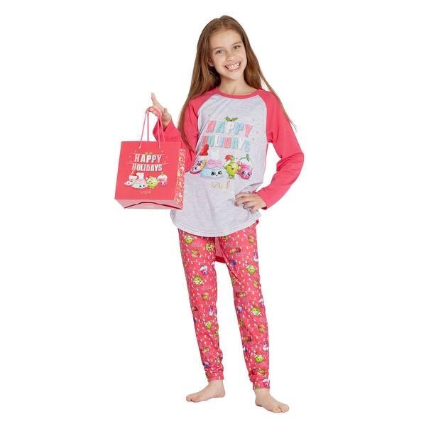 Shop Shopkins Holiday Pajamas For Girls Long Sleeve And Pants Christmas Set Overstock 31674803