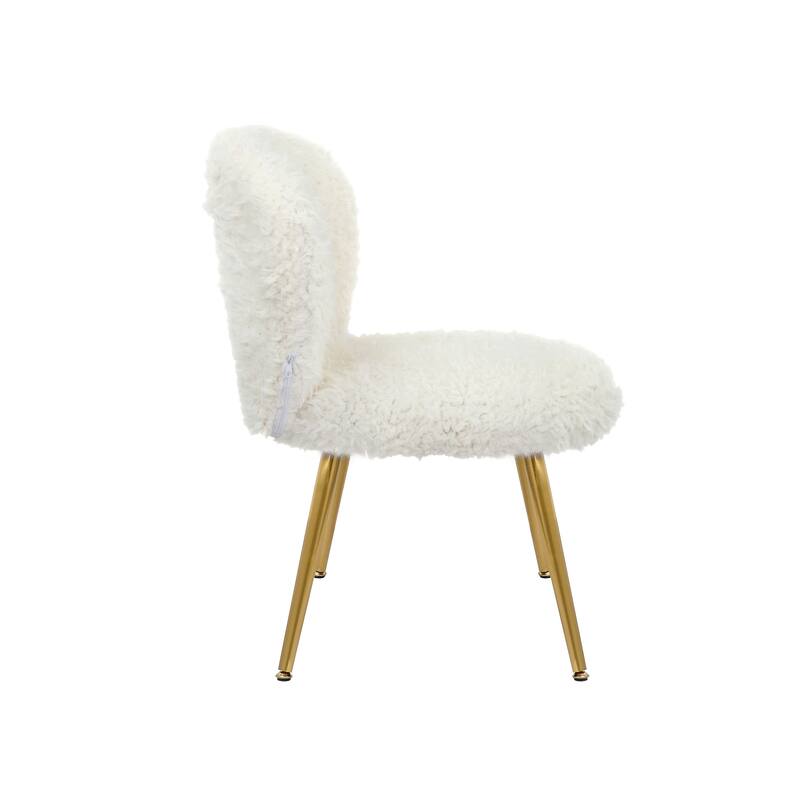 Porthos Home Hazel Dining Chairs, Plush Upholstery, Gold Metal Legs