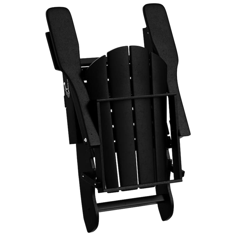 POLYTRENDS Laguna All Weather Poly Outdoor Patio Adirondack Chair - with Round Side Table (2-Piece)