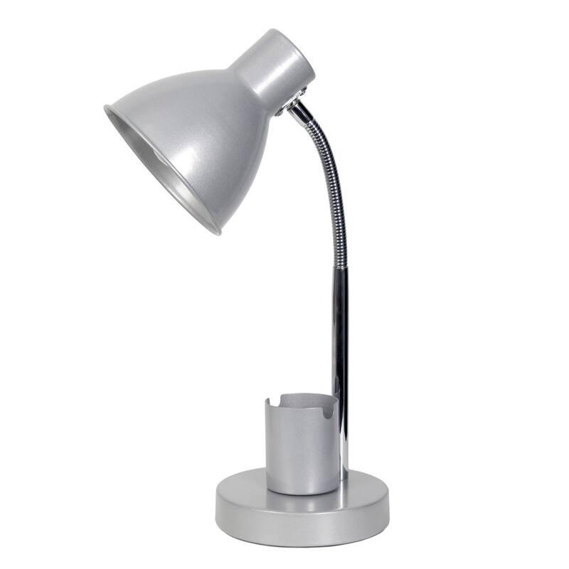 Gooseneck Desk Lamp with Adjustment Shade - 16.25" - Silver