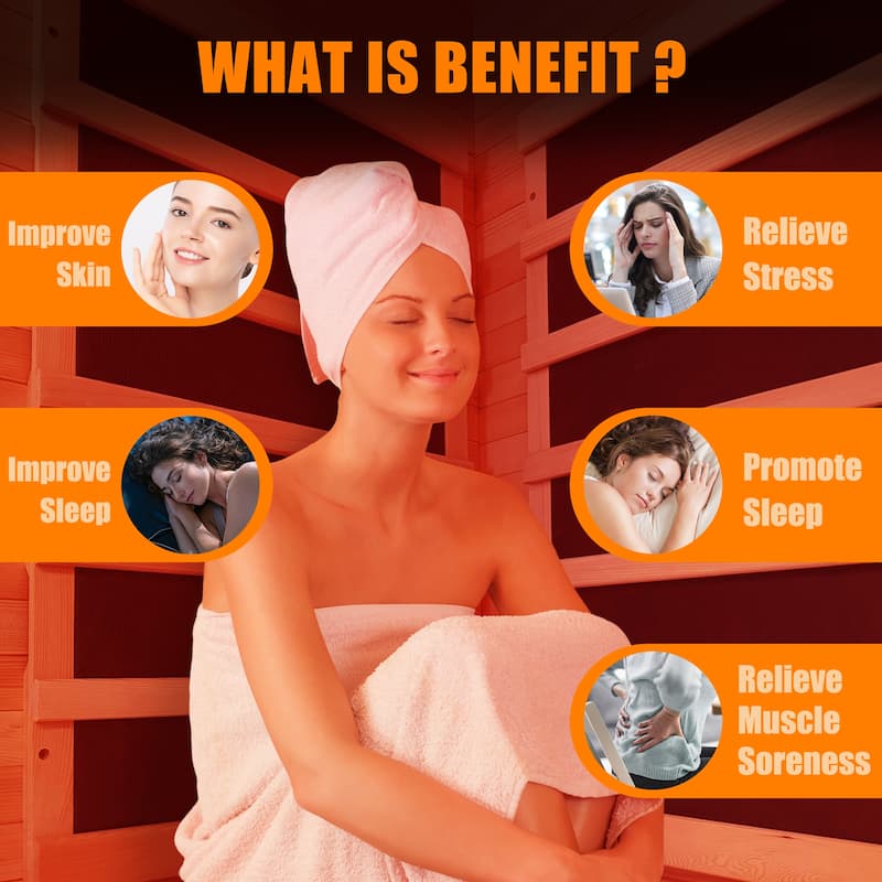 Recharge at Home: 1-Person Infrared Sauna with Bluetooth