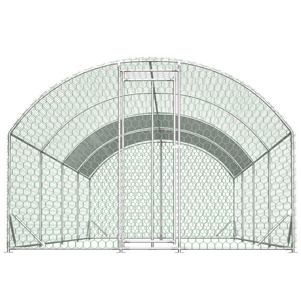 GDFStudio - Theodore Extra-Large 26'x9' Walk-In Metal Chicken Coop