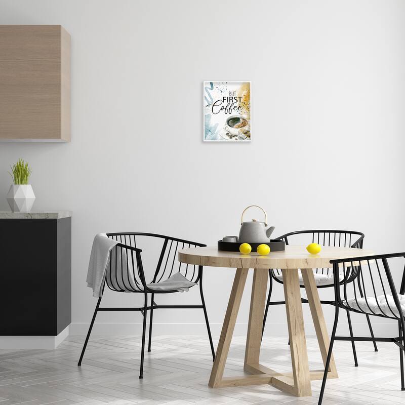 Stupell Modern But First Coffee Framed Giclee Art Design By Kim Allen