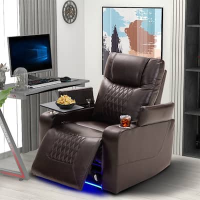 Merax Power Motion Recliner with USB Charging Port and Hidden Arm Storage