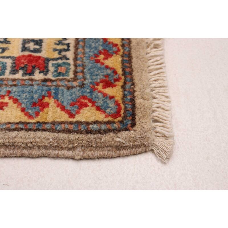 ECARPETGALLERY Hand-knotted Uzbek Ghazni Khaki Wool Rug - 2'9 x 9'10