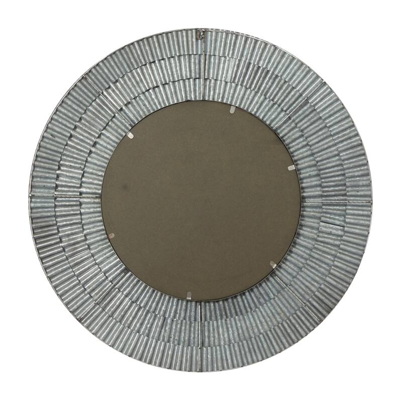 Metal Wall Mirror - Gray - Roche River Decor - 2"W x 37"L x 37"H